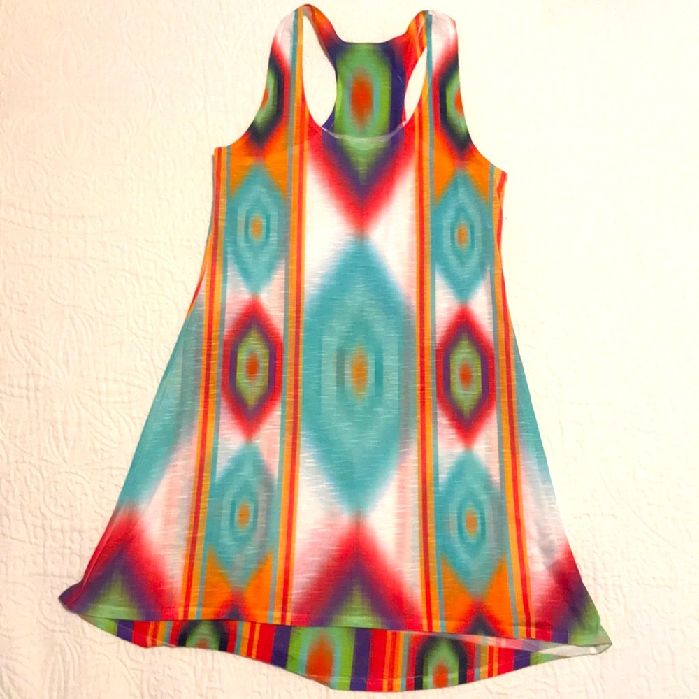 Racer-back Geometric Top